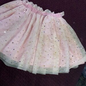 Bonnie Jean Pink and Gold Tulle Skirt girls
